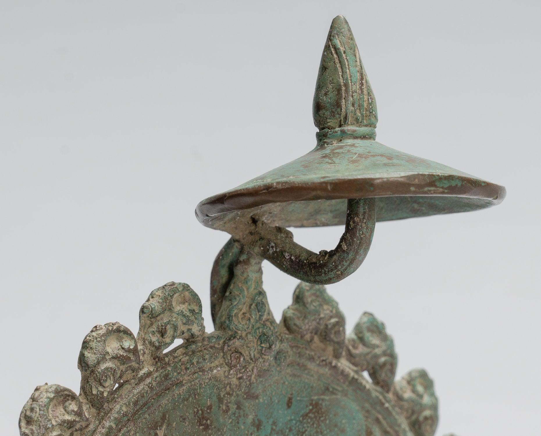 Estatua de Ganesha - Estatua de Ganesha indonesia de bronce de estilo javanés antiguo - 30 cm/12 "