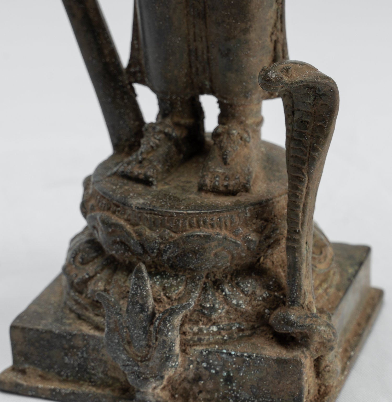 Shiva Statue - Antique Indonesian Style Bronze Javanese Standing 6-Arm Shiva Statue - 36cm/14"