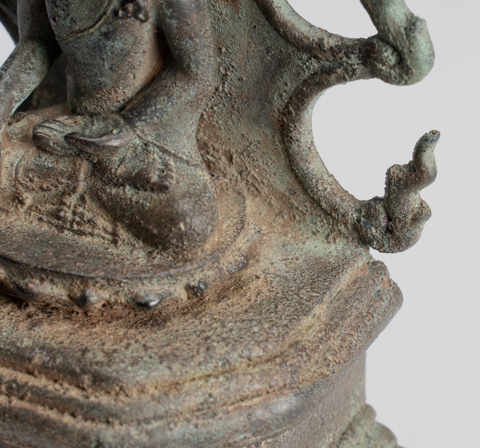 Statue di Buddha - Antique Statue Buddha, in bronzo giavanese, 14,5 cm/6 "