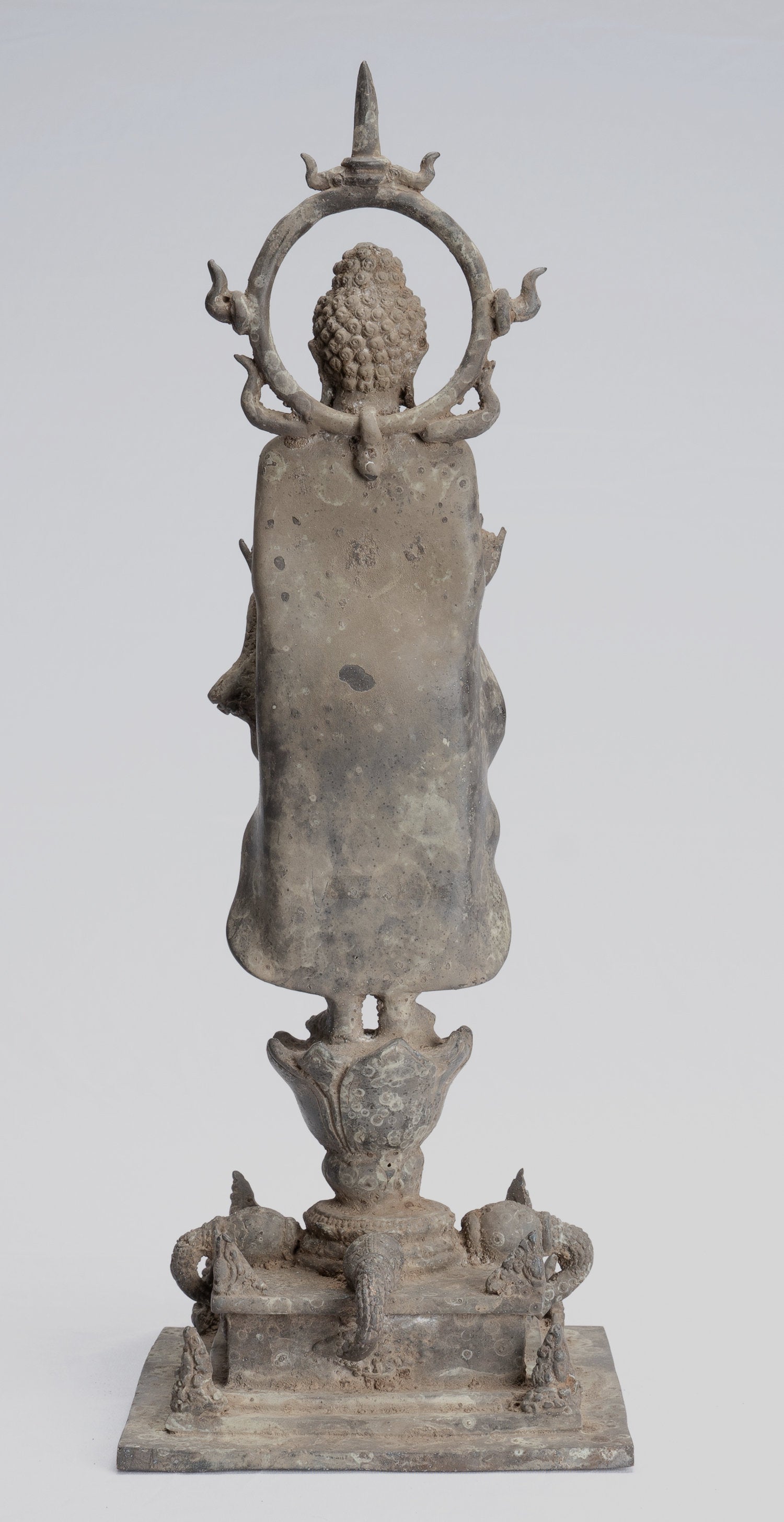 Estatua de Buda - Estilo indonesio antiguo Bronce Javanese enseñanza Buda - 40 cm/16 "