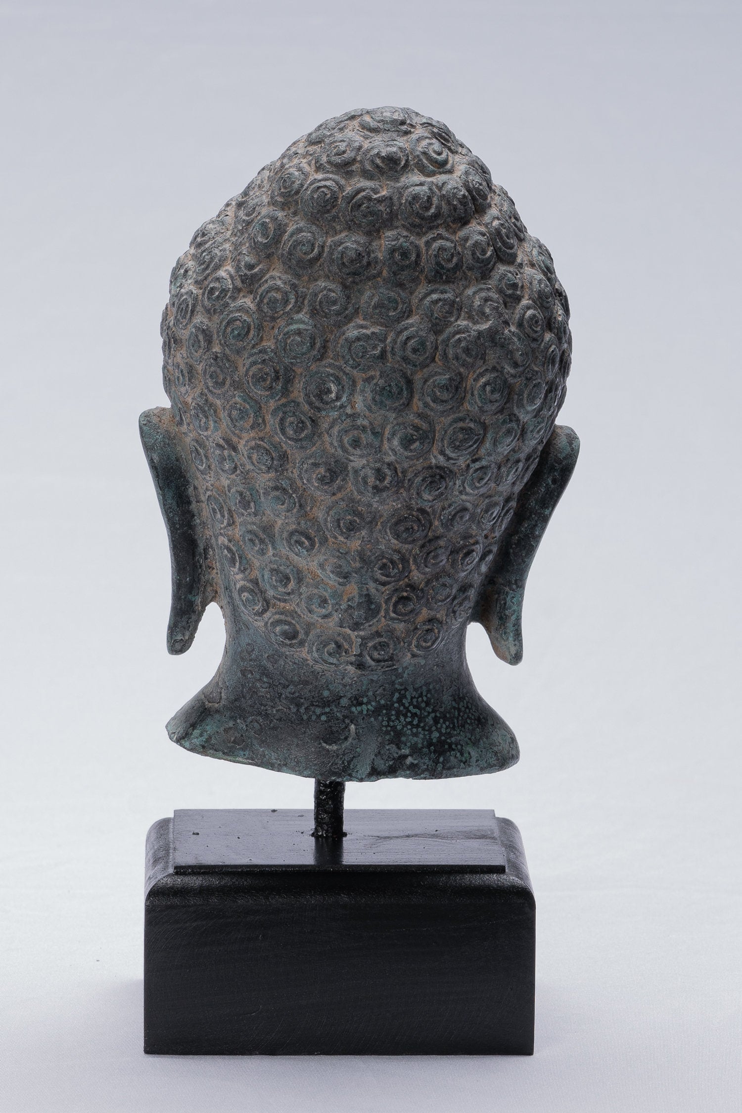 Statue de Bouddha – Statue de Bouddha Phnom Da en bronze antique de style khmer – 25 cm