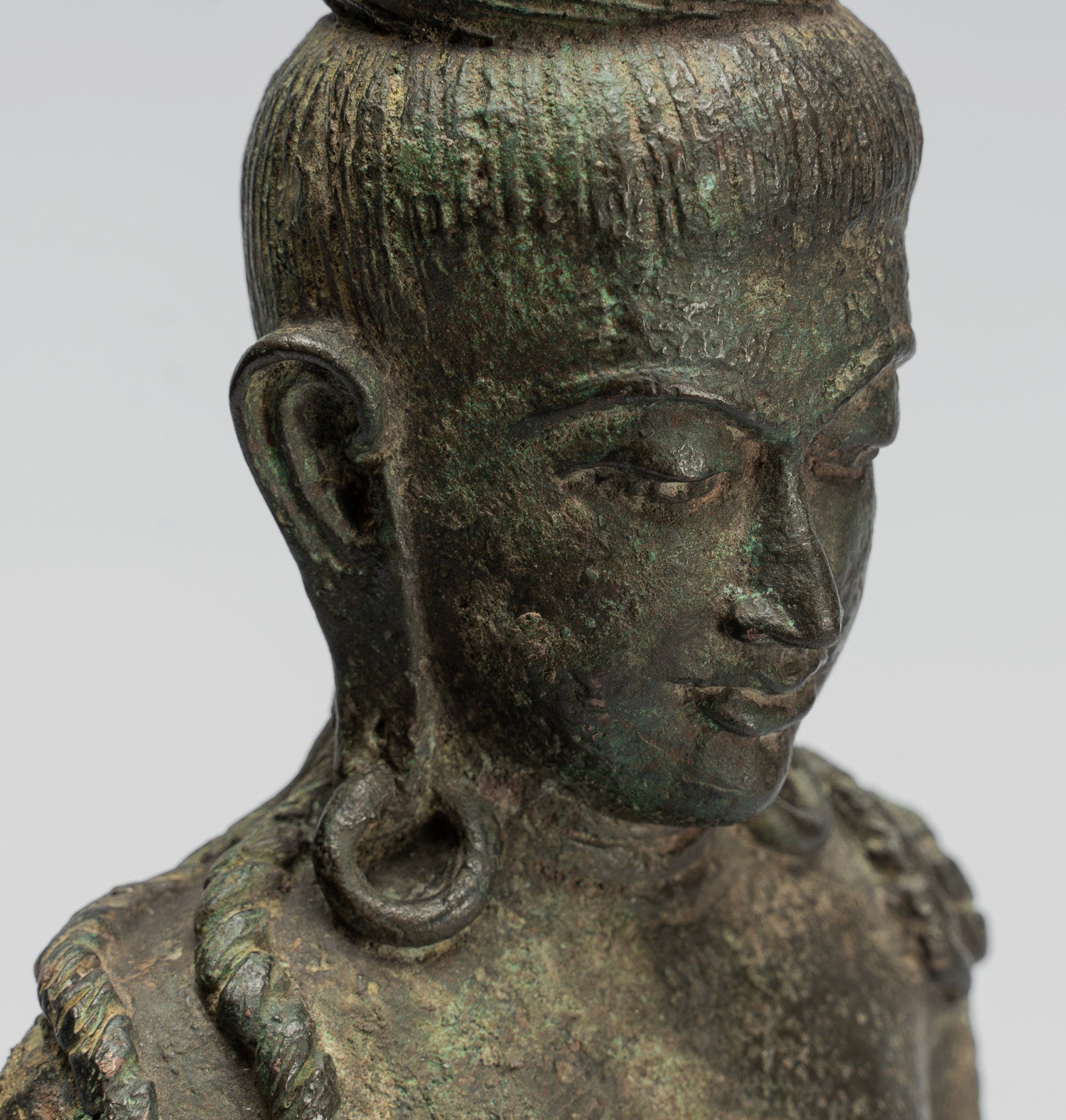 Estatua de Vishnu - Estatua de bronce de estado de estilo indonesio antiguo de indonesio - 44cm/18 "