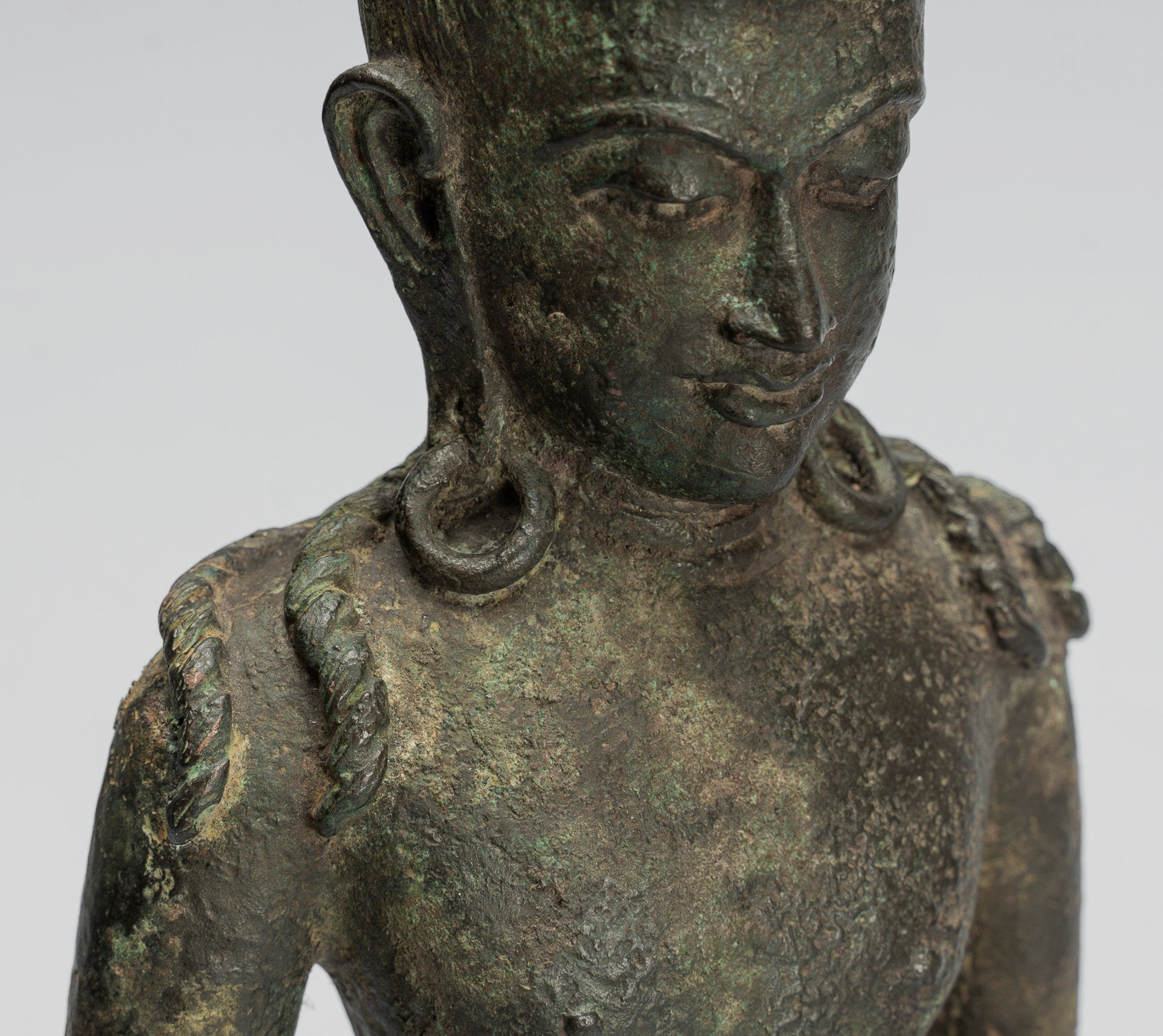 Estatua de Vishnu - Estatua de bronce de estado de estilo indonesio antiguo de indonesio - 44cm/18 "