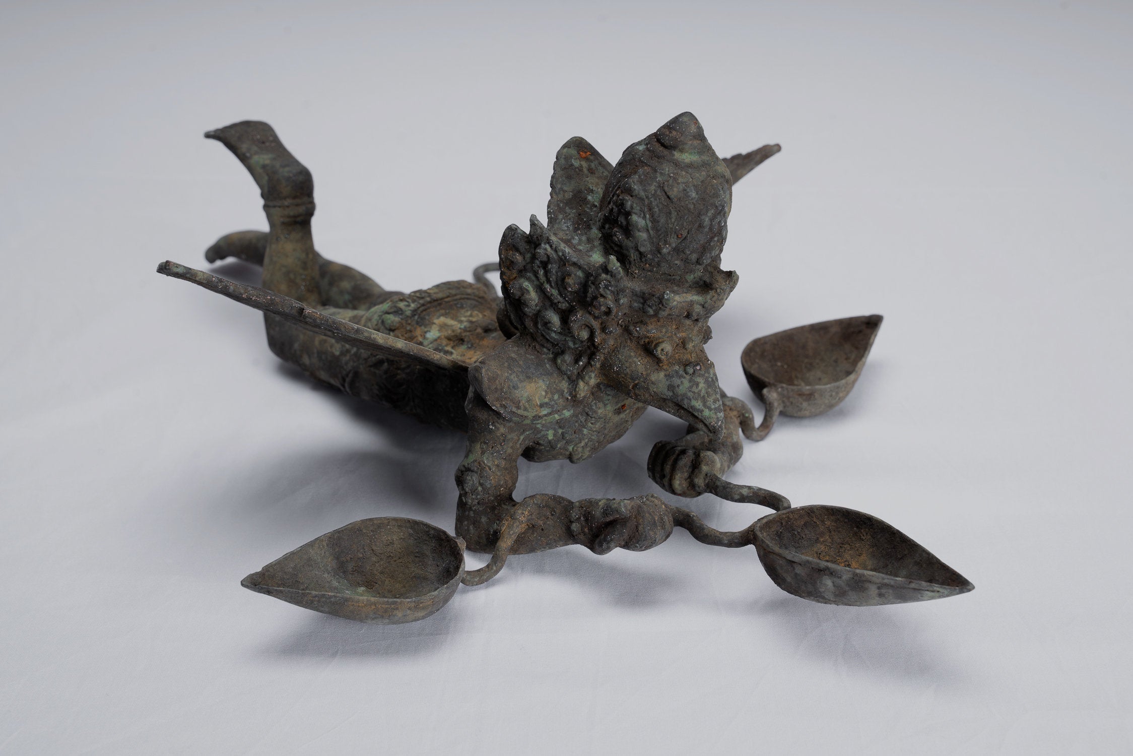 Antique Indonesian Style Hanging Bronze Majapahit Garuda Statue - 35cm/14"