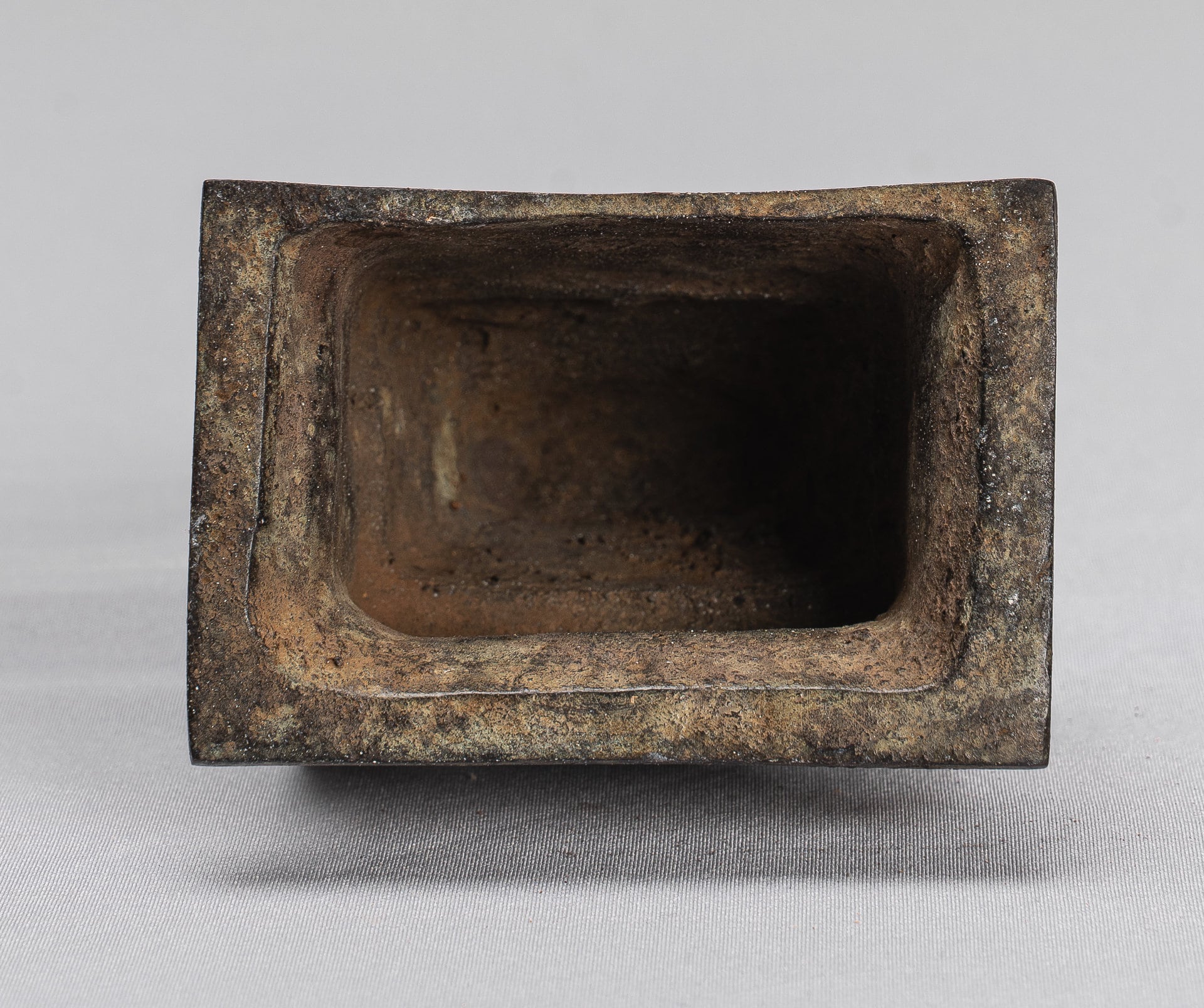 Tara Statue - Antique Java Style Majapahit Seated Bronze Devi Tara Statue - 15cm/6"