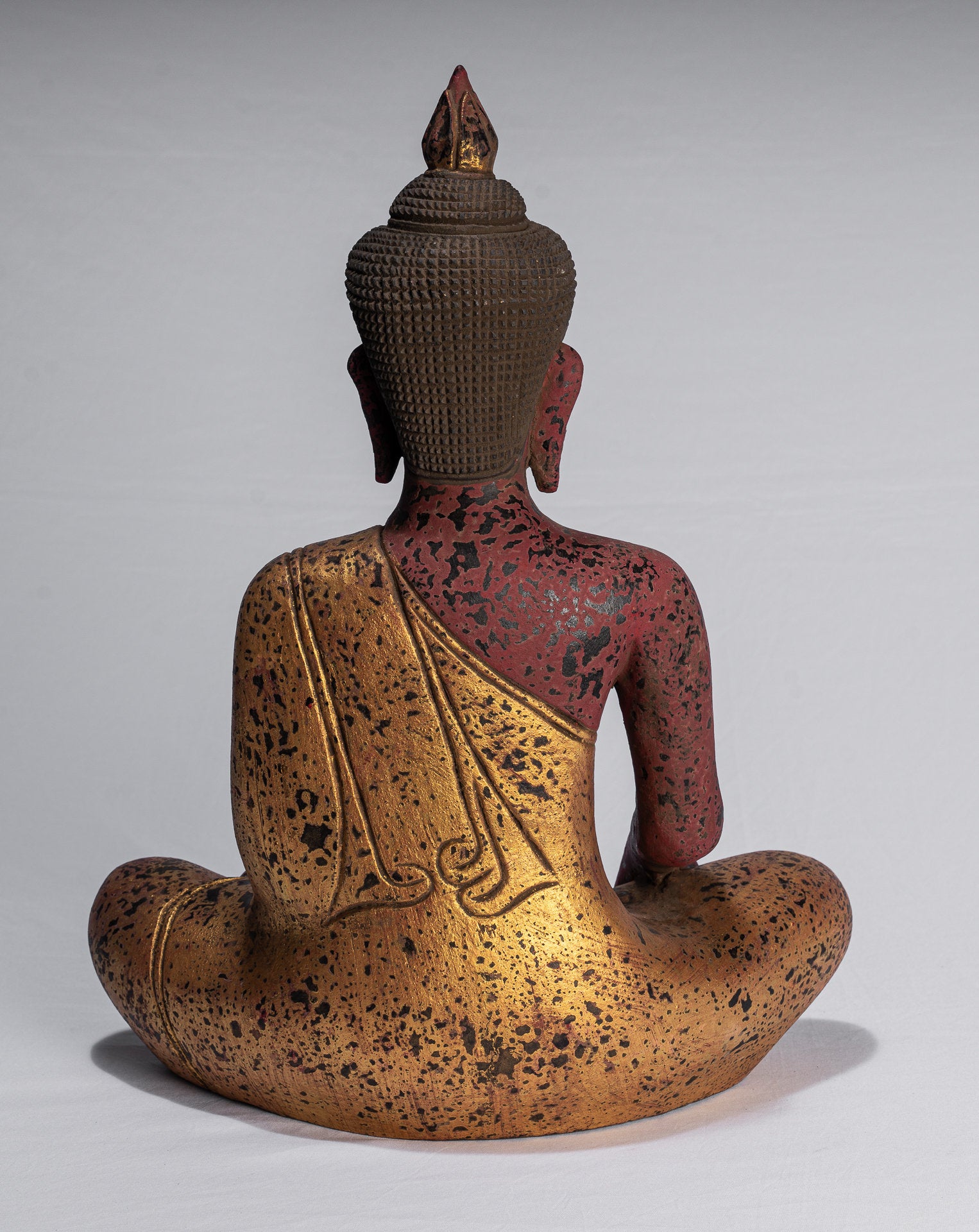 Estatua de Buda - Estatua de Buda de la Madera de Madera Asia ASIA ASIA ASIA - 43cm/17 "