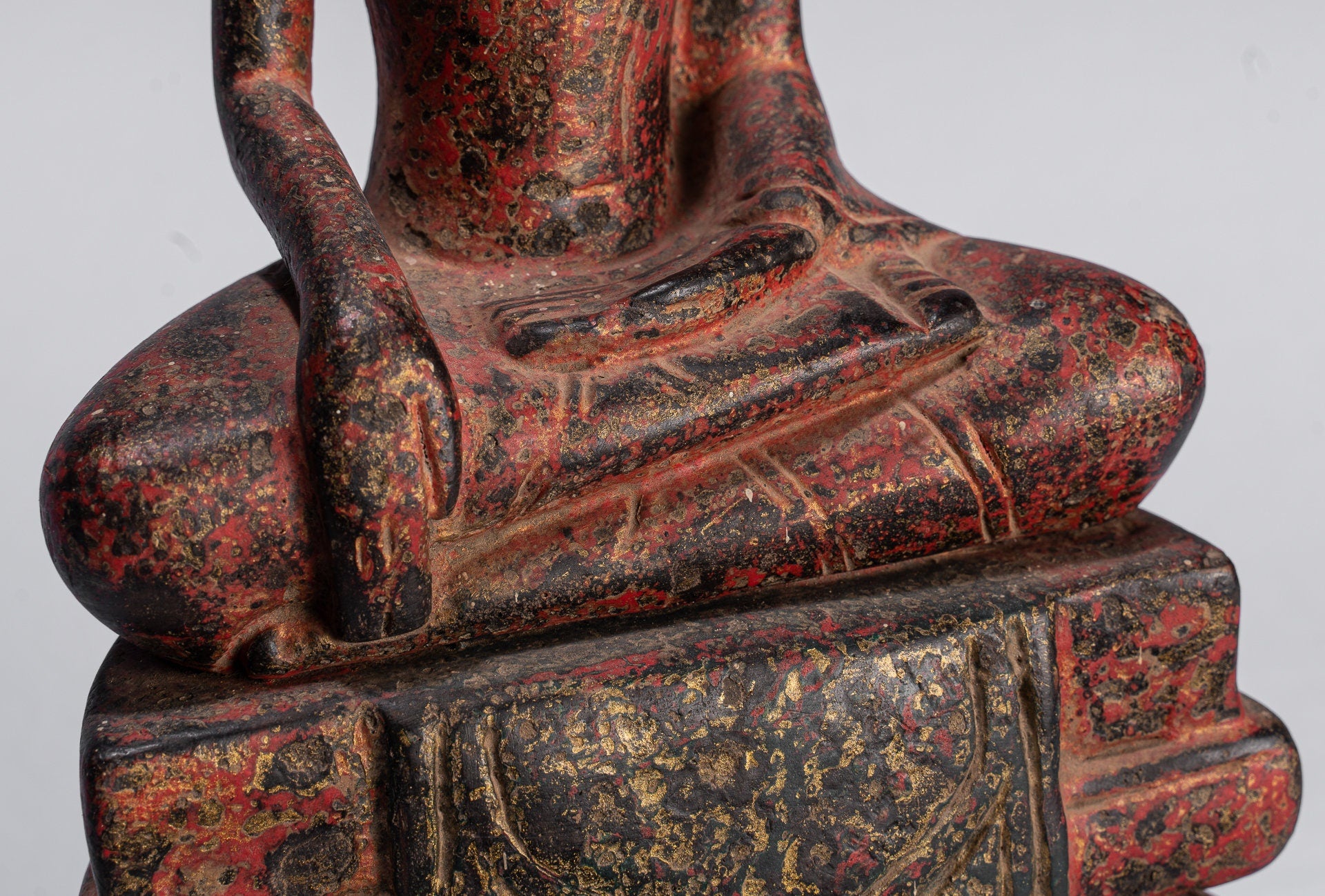 Buda - Estatua de Buda de Buda de Madera de Madera ASIA ASIA ASIA - 35cm/14 "