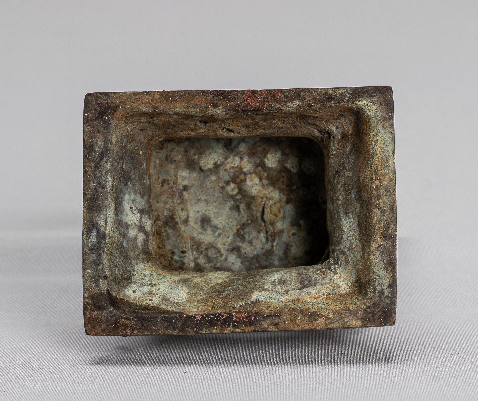 Tara Statue - Antique Java Style Majapahit Seated Bronze Devi Tara Statue - 14cm/6"