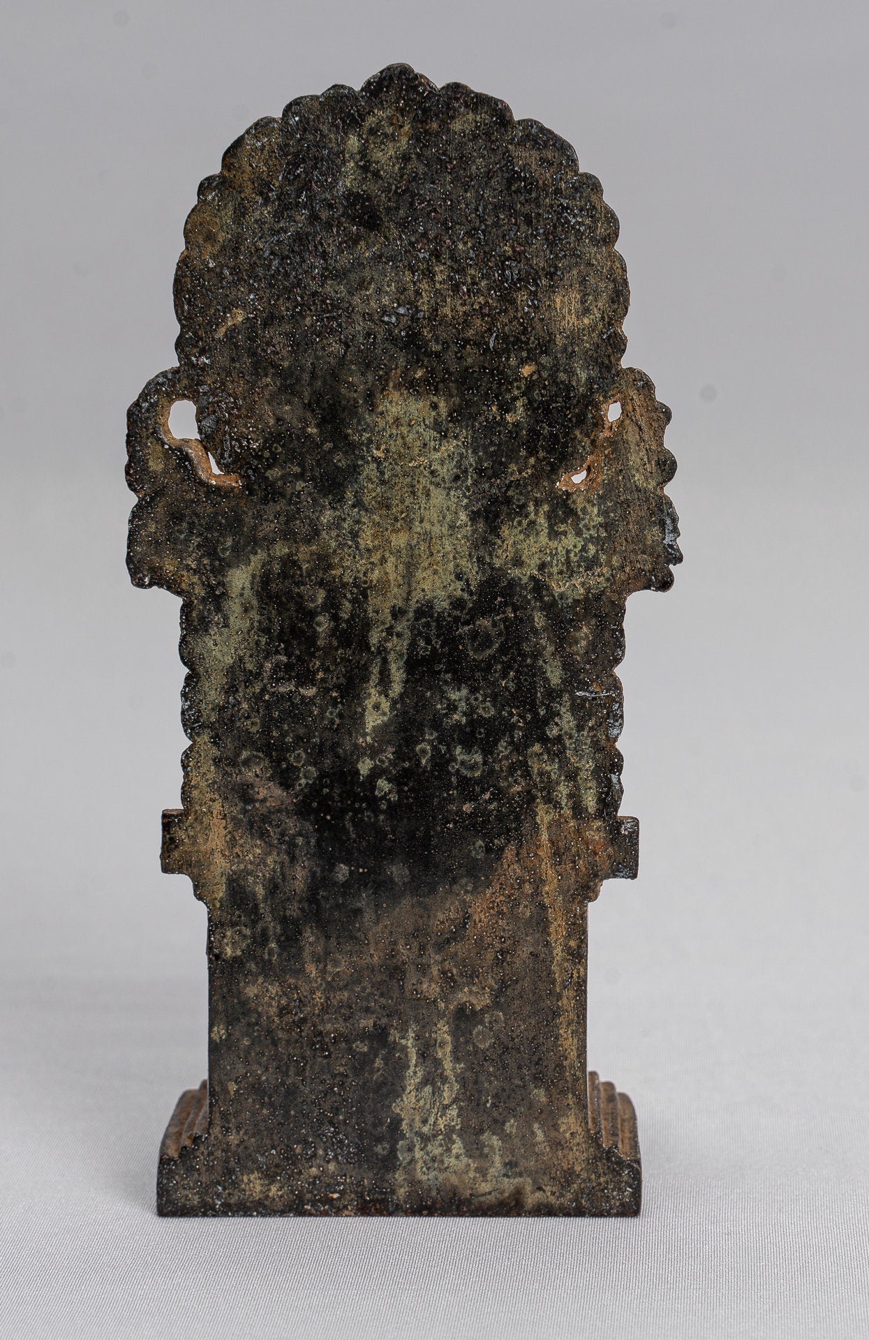 Estatua de Buda - Antiguo estilo indonesio de bronce sentado Javanese Buddha - 15 cm/6 "