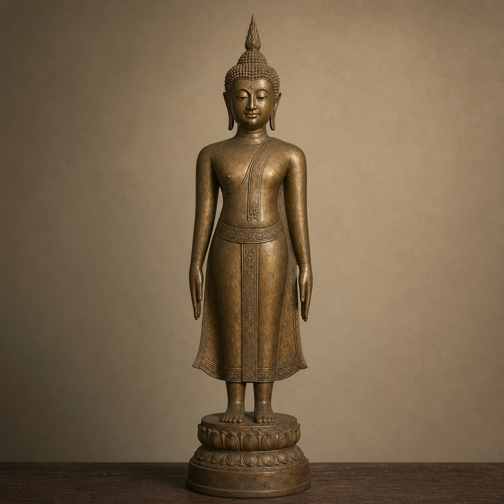 Laotian Buddha Statue: Calling for Rain Pose Guide