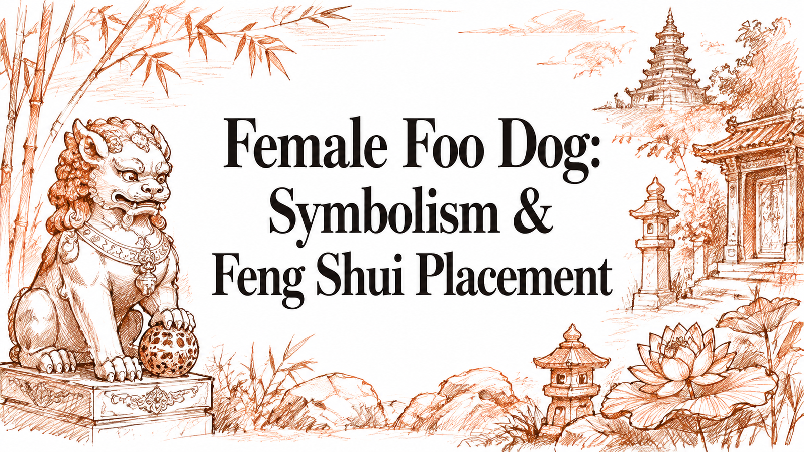 Female Foo Dog: Symbolism & Feng Shui Placement