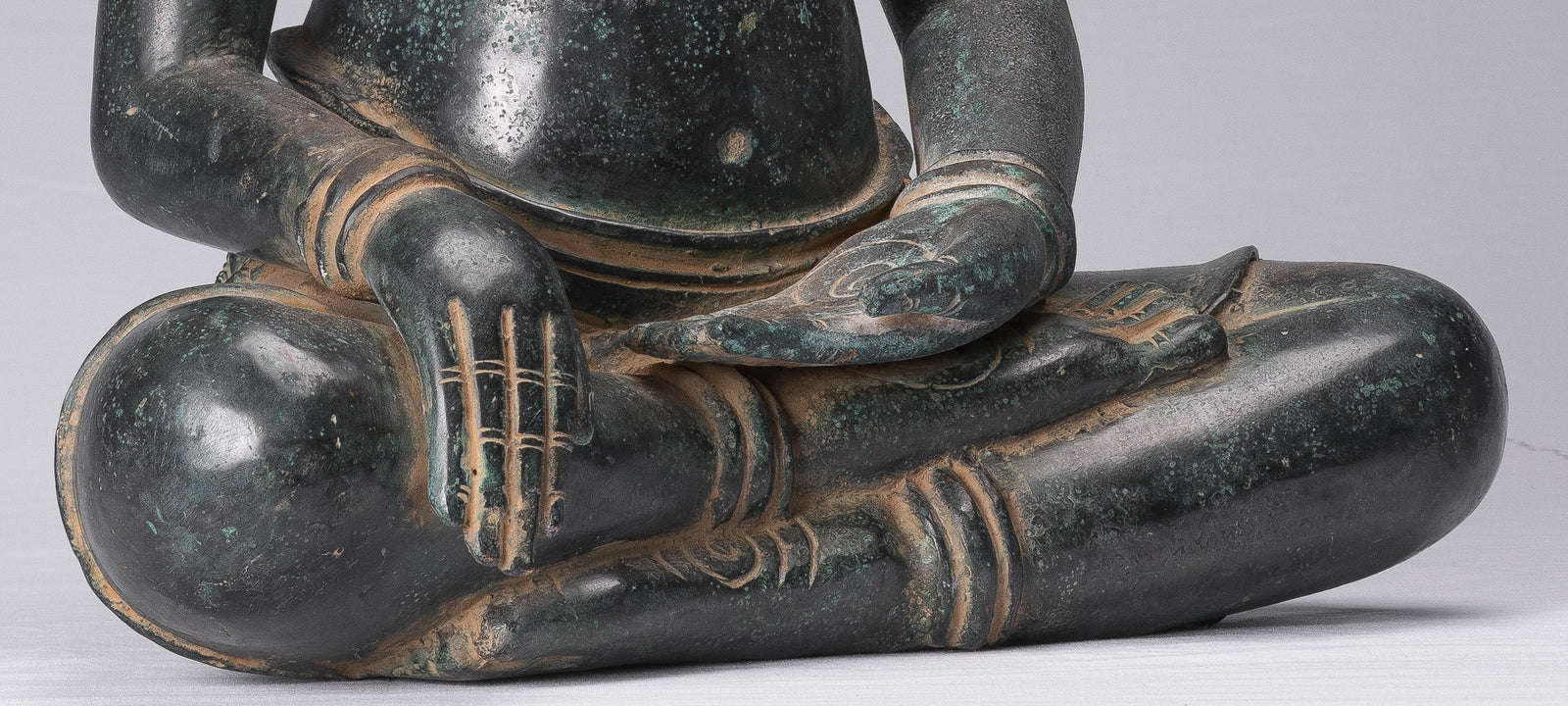 Estatua de Buda - Iluminación de bronce de estilo jemer antiguo Angkor Wat Buddha Statue - 52cm/21 "