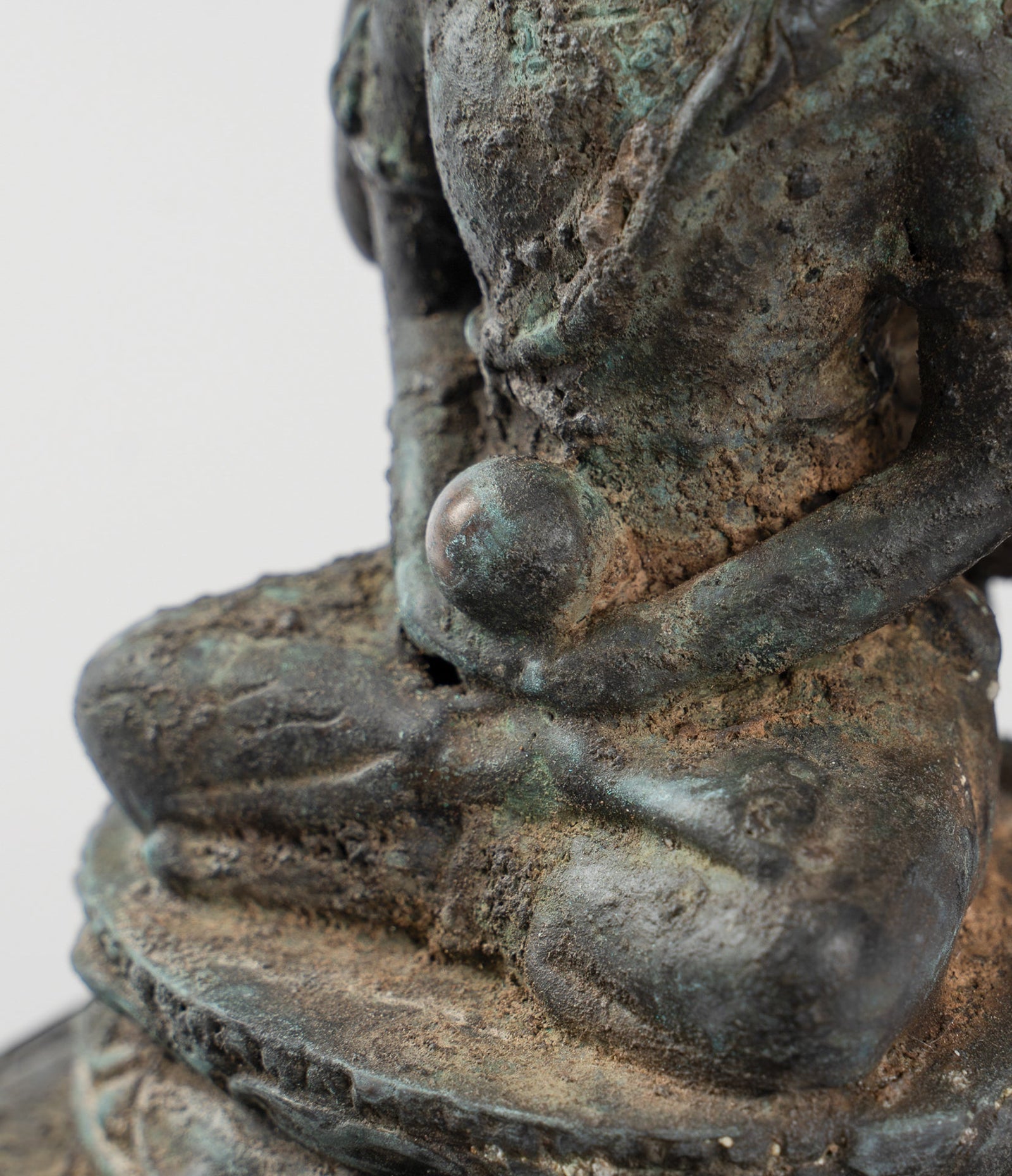 Shiva Statue - Antique indonésien Bronze Javanais assis Shiva Statue Shiva - 20cm / 8 "