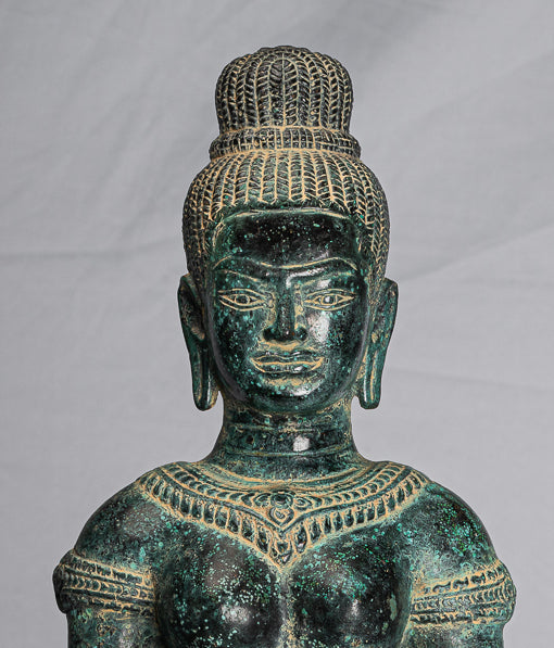Lakshmi Statue - Antique Khmer Style Baphuon Lakshmi Statue / Devi Consort of Vishnu - 69cm/28"