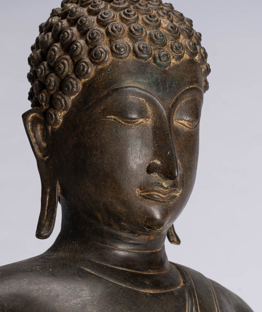 Estatua de Buda - Estatua de Buda de la Iluminación Tailandesa de Estilo Sukhothai Antiguo - 68cm/27"