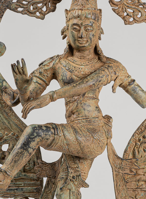 Shiva Statue - Antique Javanese Style Bronze Dancing Shiva statue as Lord Nataraja - 58cm(23") Tall
