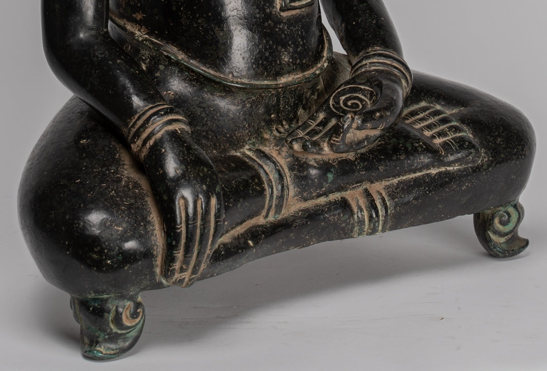 Buddha Statue - Antique Khmer Style Bronze Erleuchtung Bayon Buddha Statue - 57cm/23 "