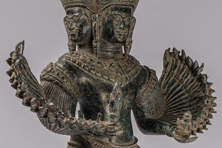 Gottheitsstatue - Antike Bayon Prajnaparamita-Statue / Göttin im Khmer-Stil - 79 cm