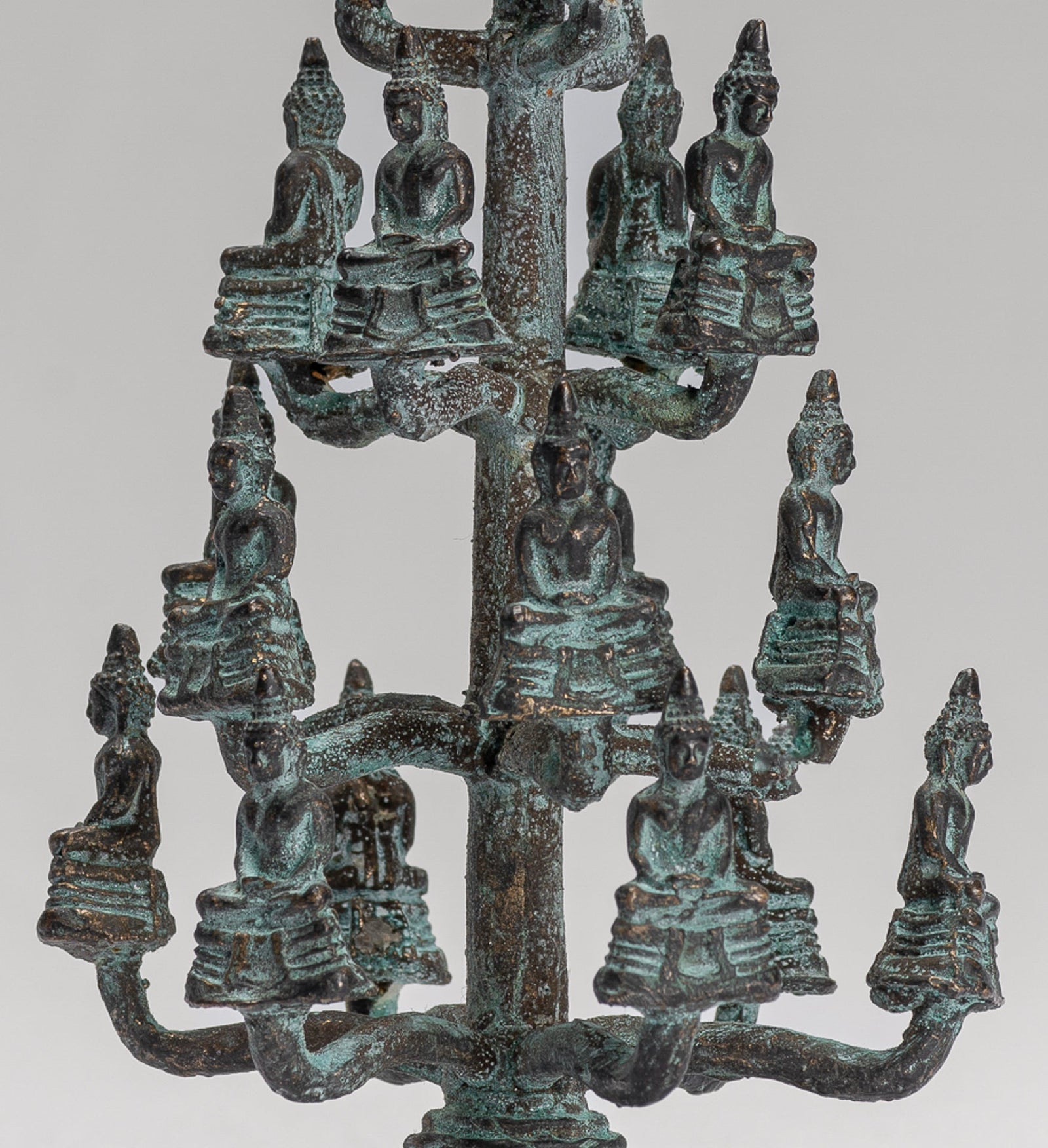 Escultura de Buda - Estatuas de Buda de Buda de Meditación de Bronce Thai Tailandia de estilo tailandés - 18 cm/7 "