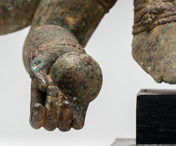 Ganesha Statue - Antique Khmer Style Angkor Wat Bronze Four Arm Ganesh Torso - 55cm/22"