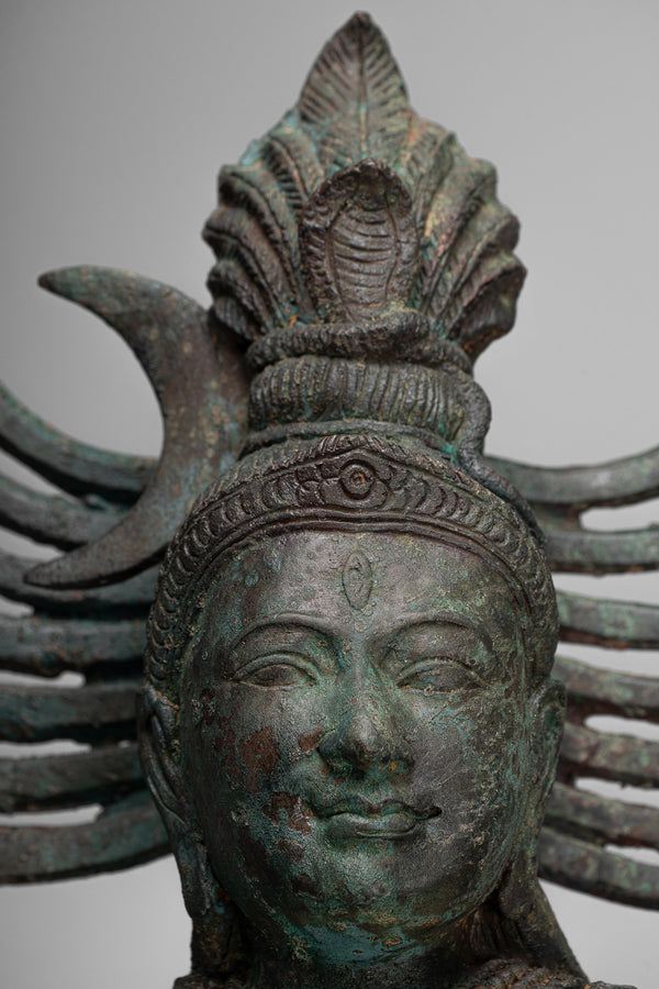 Large Shiva Statue - Antique Indian Style Bronze Dancing Shiva statue as Lord Nataraja - 109cm(44") Tall