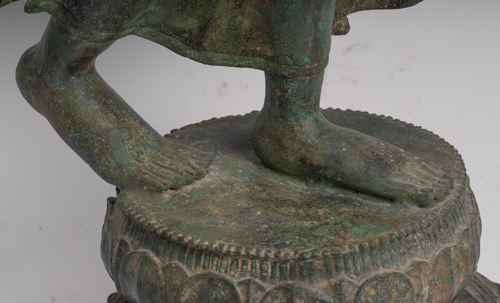 Large Antique Thai Style Sukhothai Bronze Teaching Walking Buddha Statue - 147cm/59"