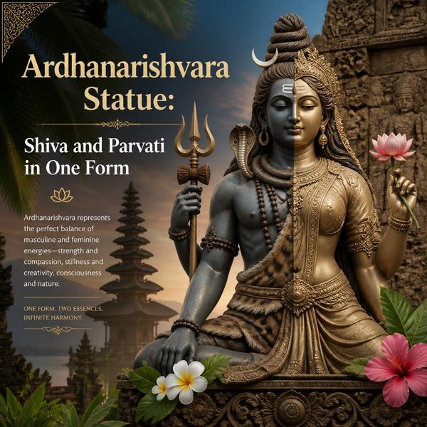 Ardhanarishvara Statue: Shiva and Parvati in One Form