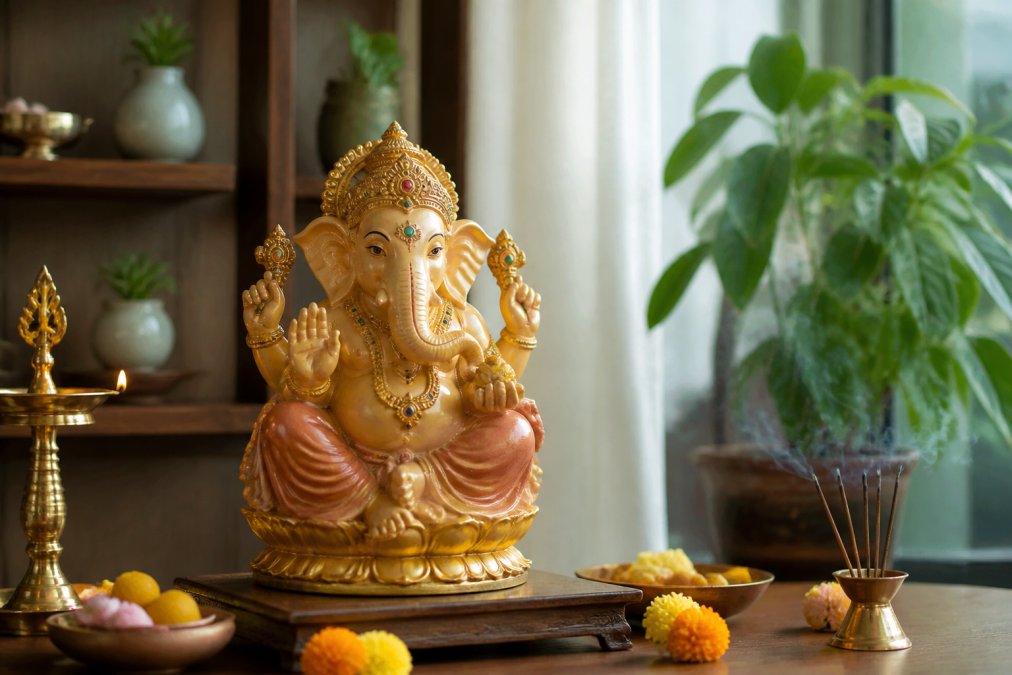 How to Position a Ganesh Idol for Good Luck at Home