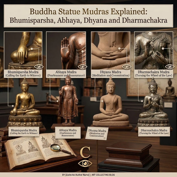 Buddha Statue Mudras Explained: Bhumisparsha, Abhaya, Dhyana and Dharmachakra
