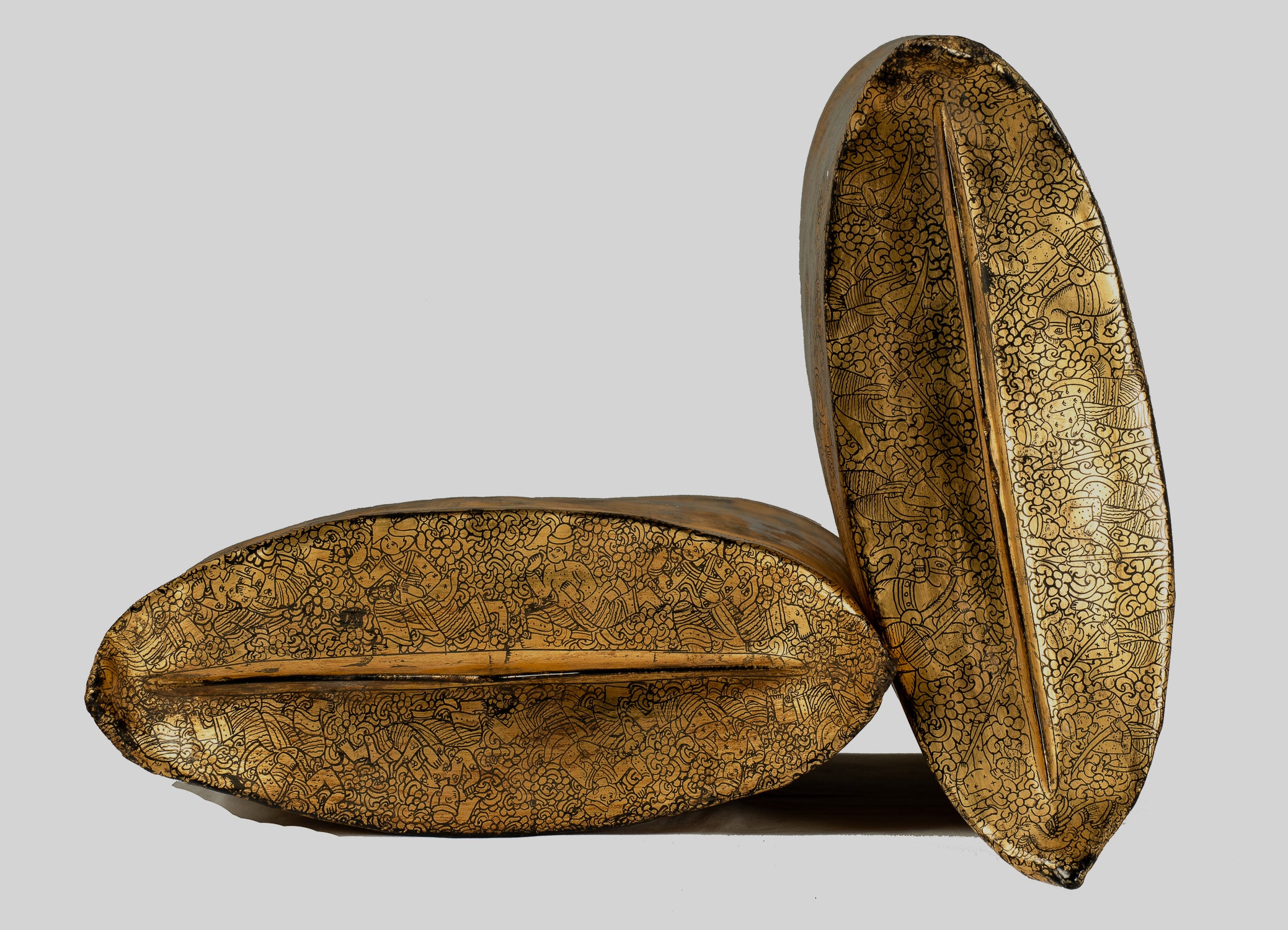 Porta di moneta antichi del XIX secolo Birmese - 34 cm/14 "