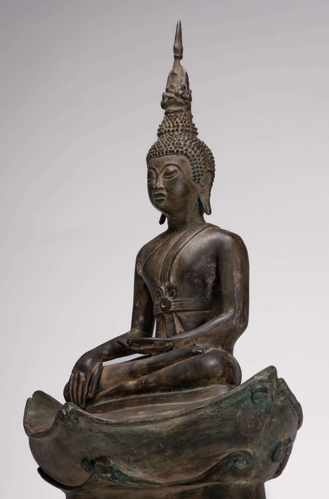 Buddha Statue - Antique Laos Style Enlightenment Buddha Statue - 55cm/22"