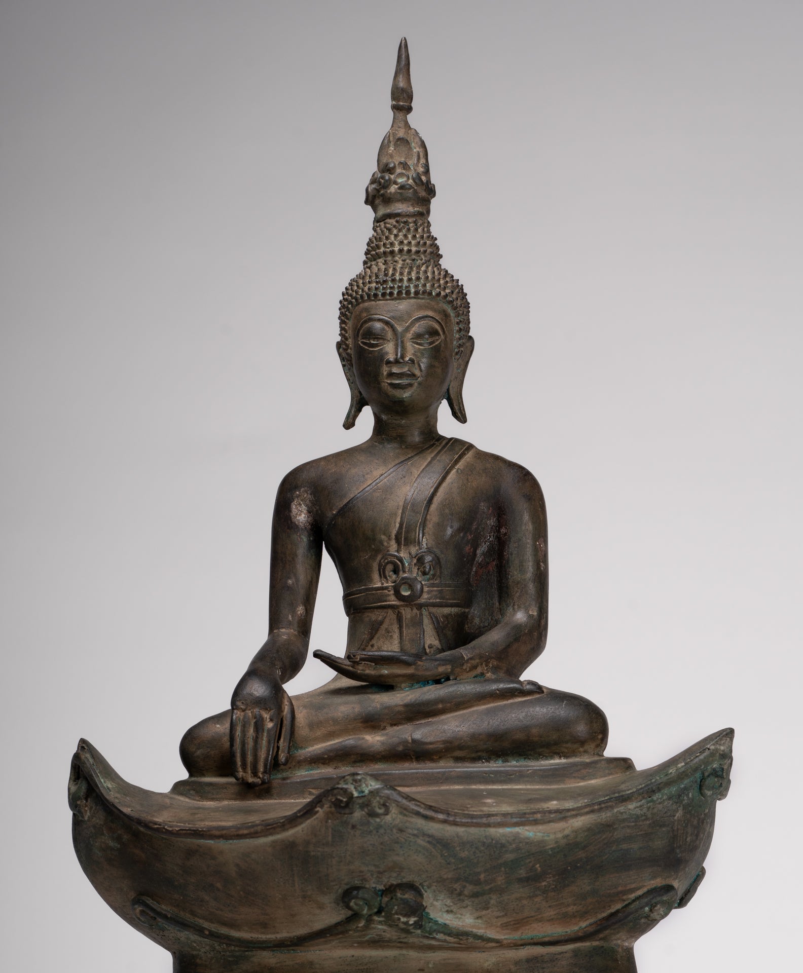 Buddha Statue - Antique Laos Style Enlightenment Buddha Statue - 55cm/22"