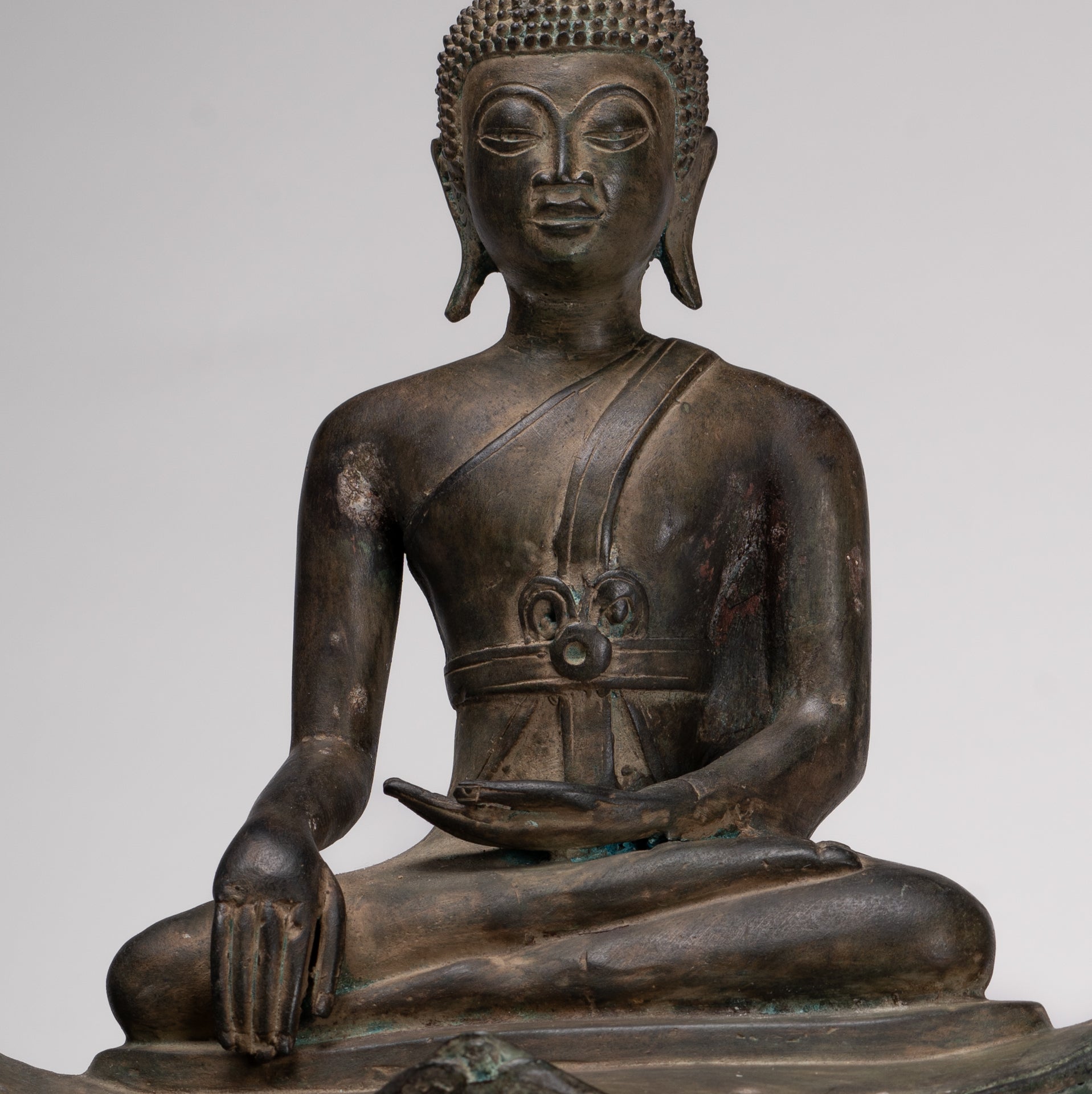 Buddha Statue - Antique Laos Style Enlightenment Buddha Statue - 55cm/22"