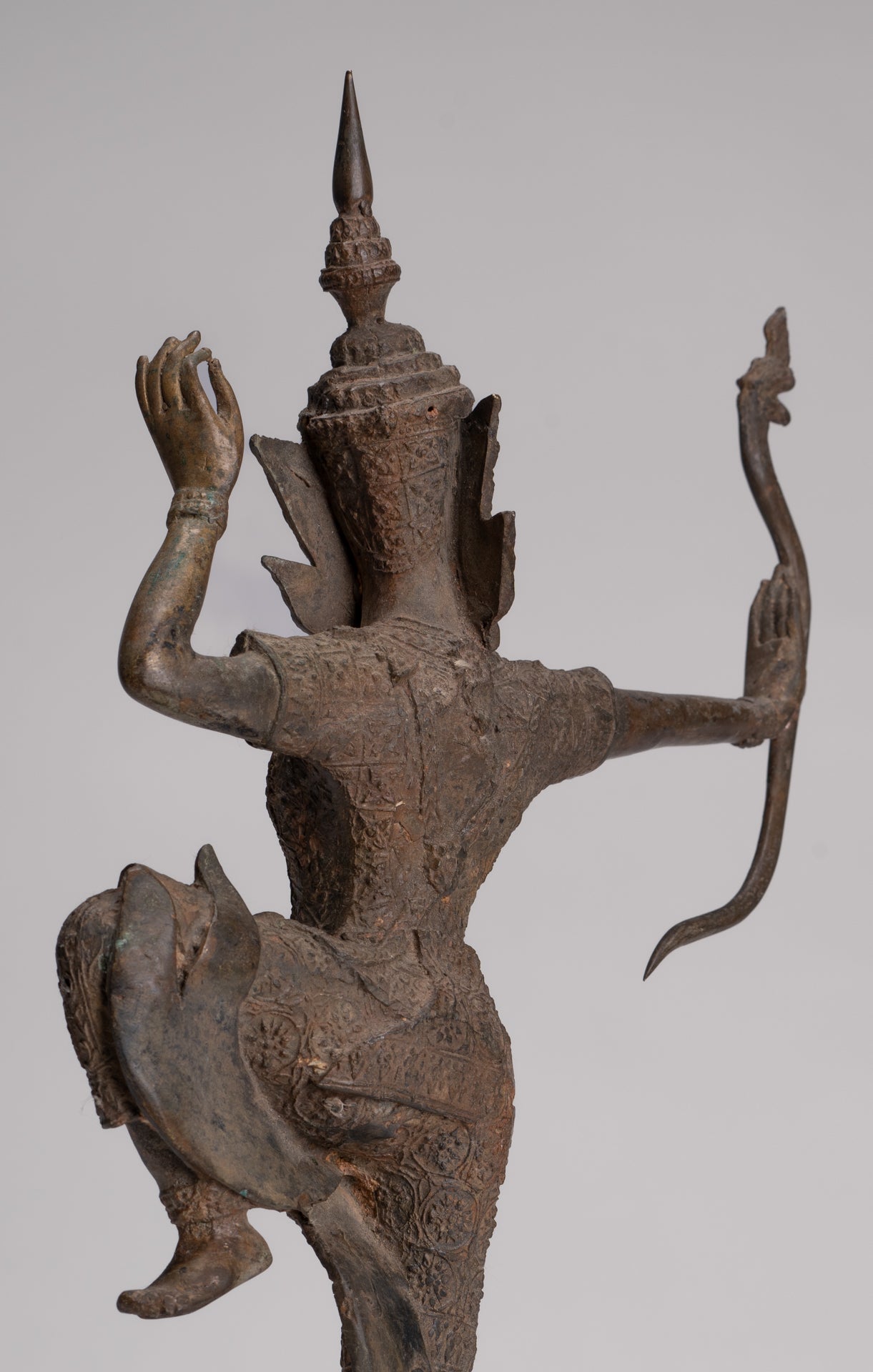 Rama Statue - Antique Thai Style Bronze Thai Rama - Avatar of Vishnu - 37cm/15"