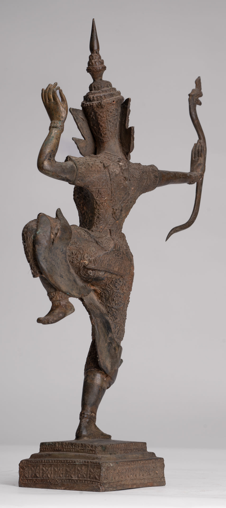 Rama Statue - Antique Thai Style Bronze Thai Rama - Avatar of Vishnu - 37cm/15"