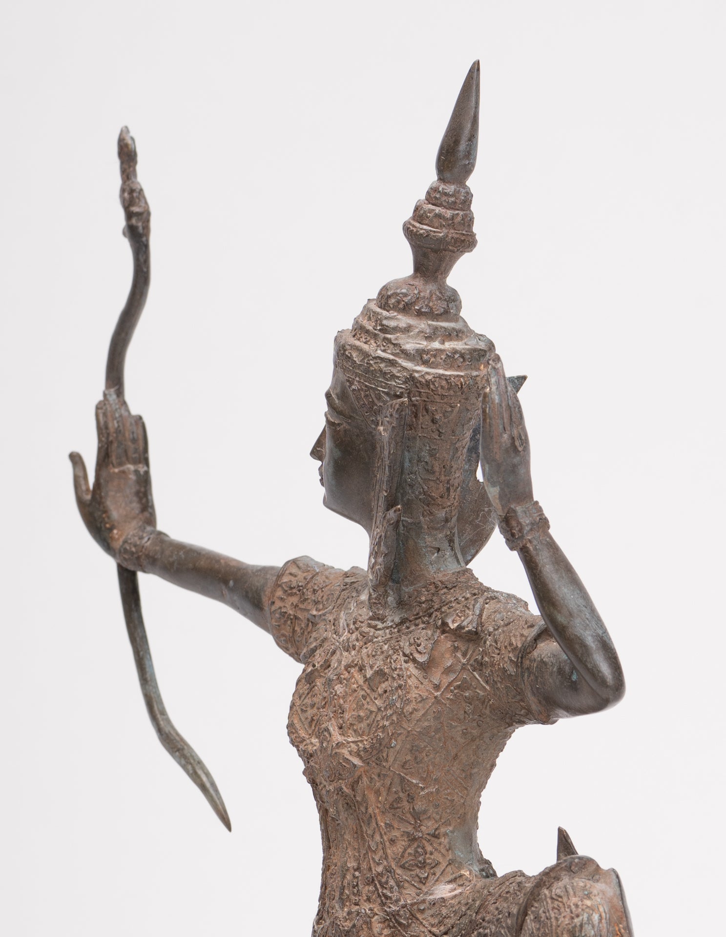 Rama Statue - Antique Thai Style Bronze Thai Rama - Avatar of Vishnu - 37cm/15"