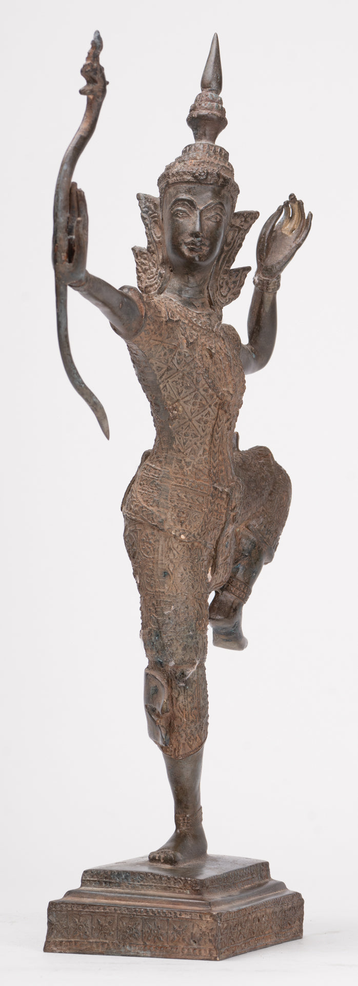 Rama Statue - Antique Thai Style Bronze Thai Rama - Avatar of Vishnu - 37cm/15"