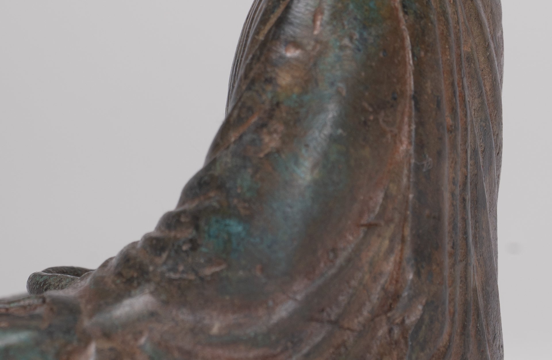 Buddha Statue - Antique Japanese Style Bronze Seated Amida Amitabha Meditation Buddha Statue - 10cm/4"