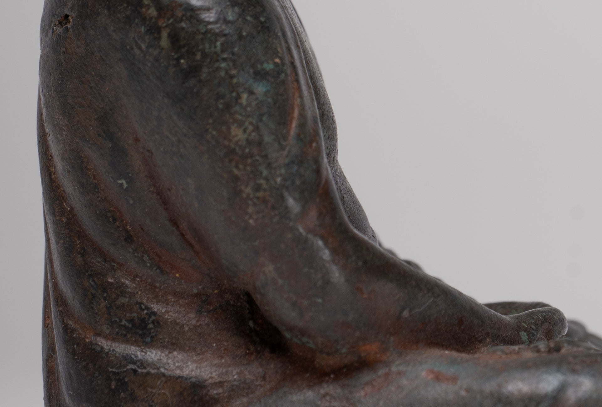 Buddha Statue - Antique Japanese Style Bronze Seated Amida Amitabha Meditation Buddha Statue - 10cm/4"