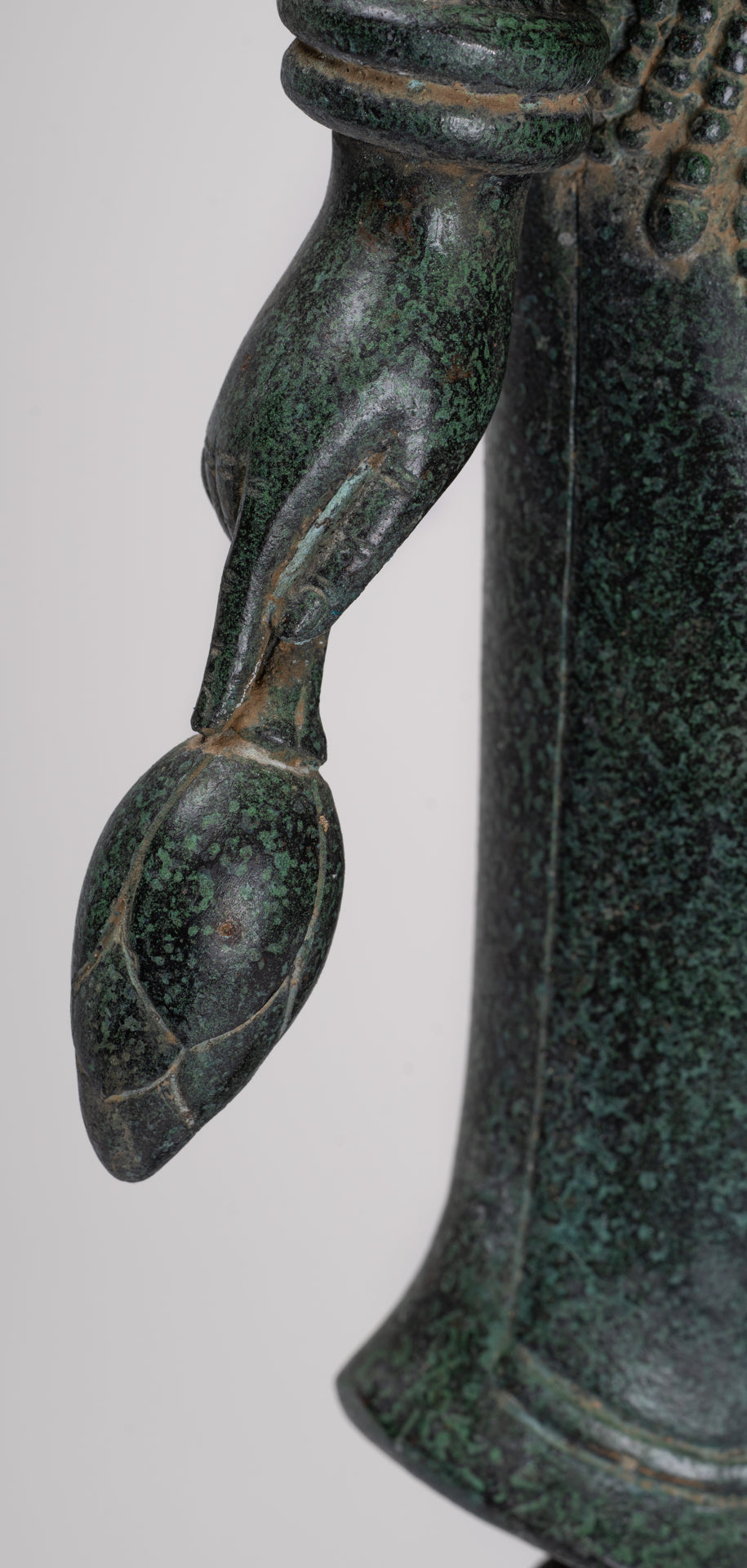 Antique Khmer Style Bronze Banteay Srei Style Standing Devatas - 69cm/28"