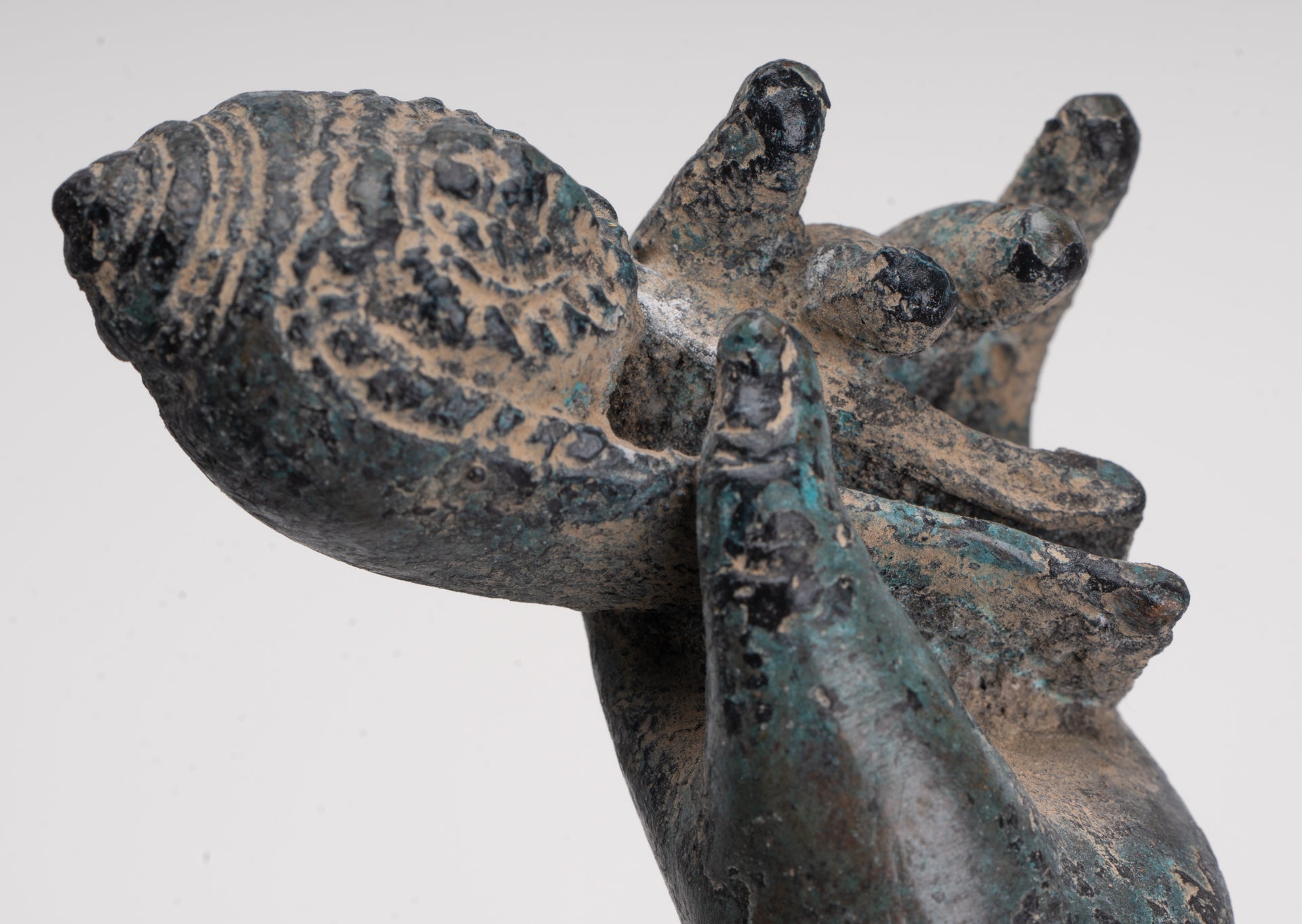 Vishnu - Antique Khmer Style Bronze Koh Ker Standing Vishnu Statue - 84cm/34"