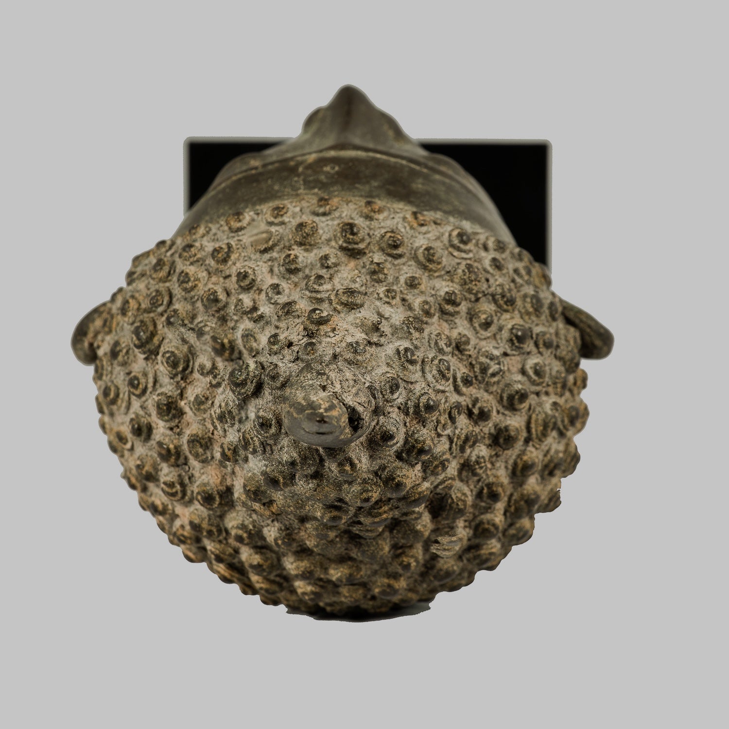 Estatua de Buda Antigua - Estatua de cabeza de Buda Montada de Chiang Saen del siglo XVIII - 30 cm/12 "