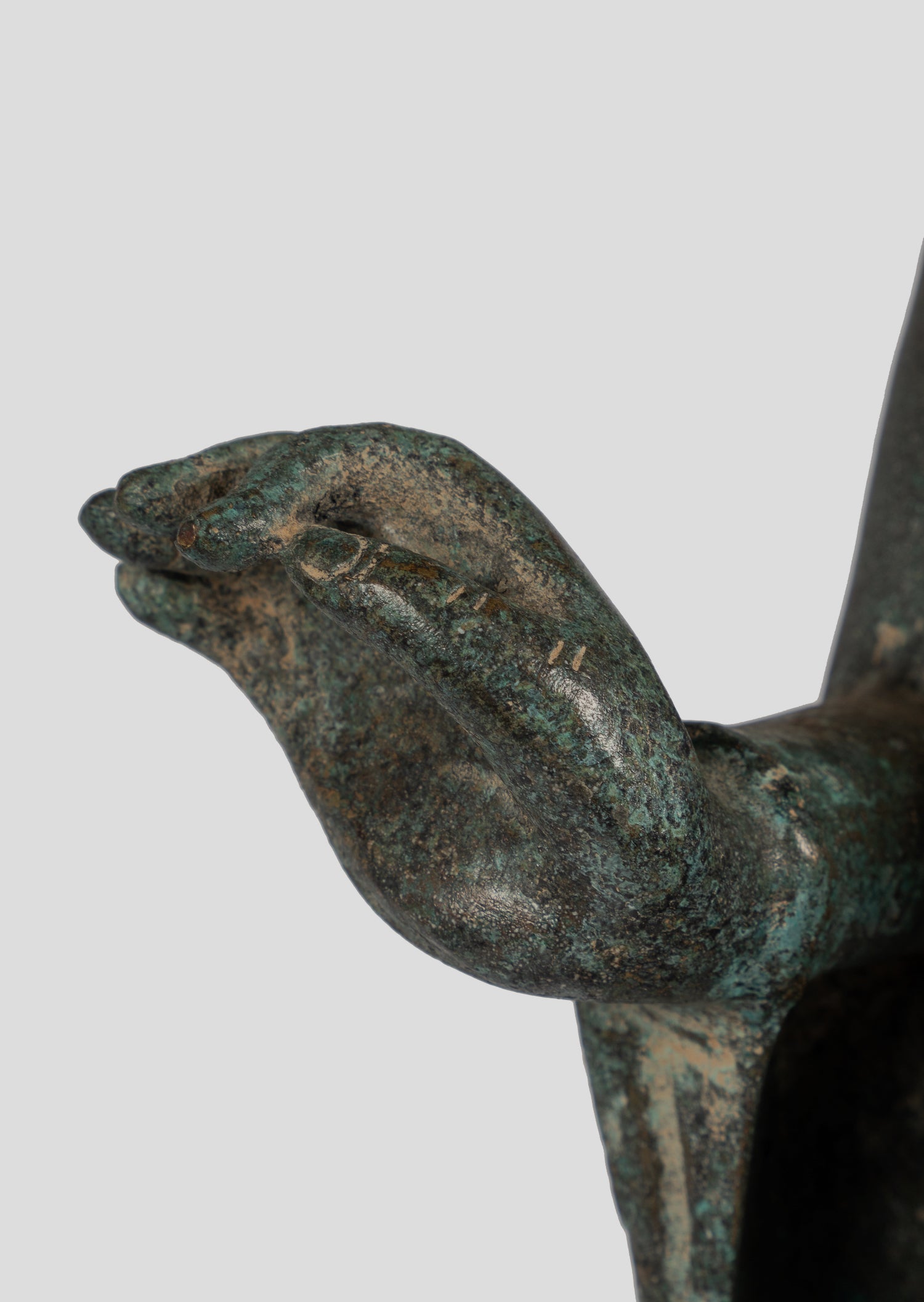 Estatua de Buda - Gran estatua de Buda de estilo tailandés antiguo en Dharmachakra enseñando Mudra - 84cm/34 "