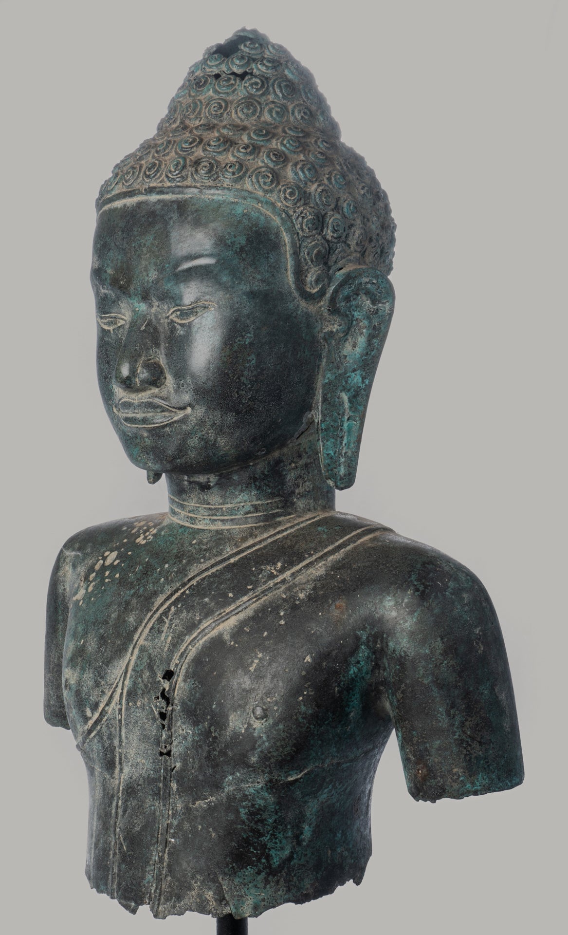 Buddha Statue - Antique Thai Style Southeast Asia Guatama Buddha Torso Statue - 67cm/27"