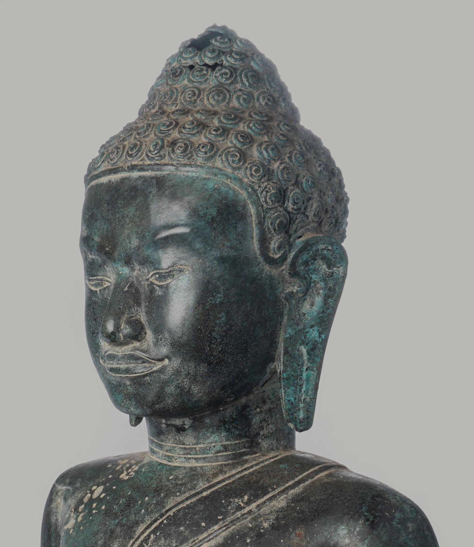Buddha Statue - Antique Thai Style Southeast Asia Guatama Buddha Torso Statue - 67cm/27"