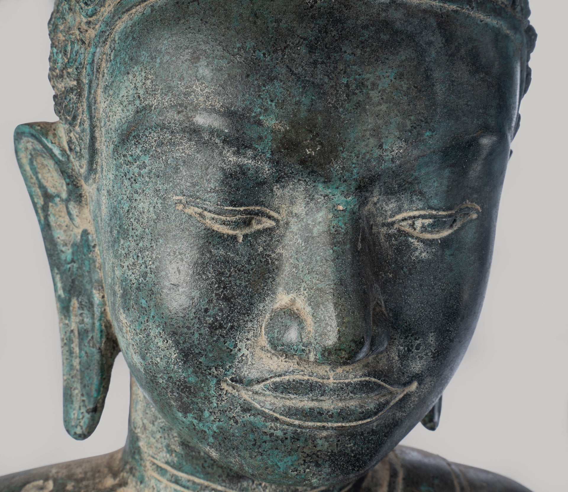 Buddha Statue - Antique Thai Style Southeast Asia Guatama Buddha Torso Statue - 67cm/27"