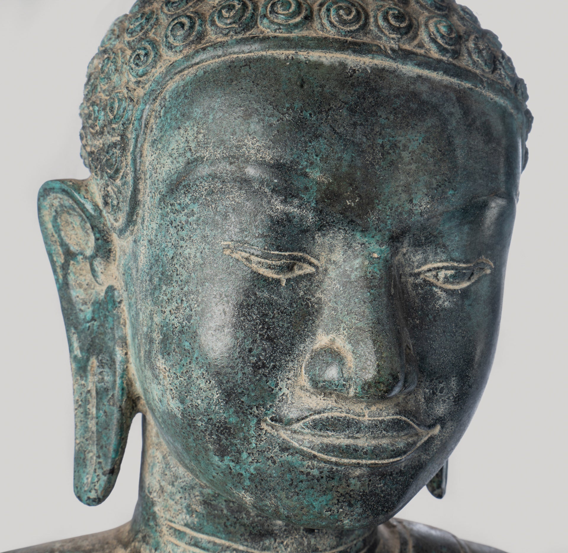 Buddha Statue - Antique Thai Style Southeast Asia Guatama Buddha Torso Statue - 67cm/27"