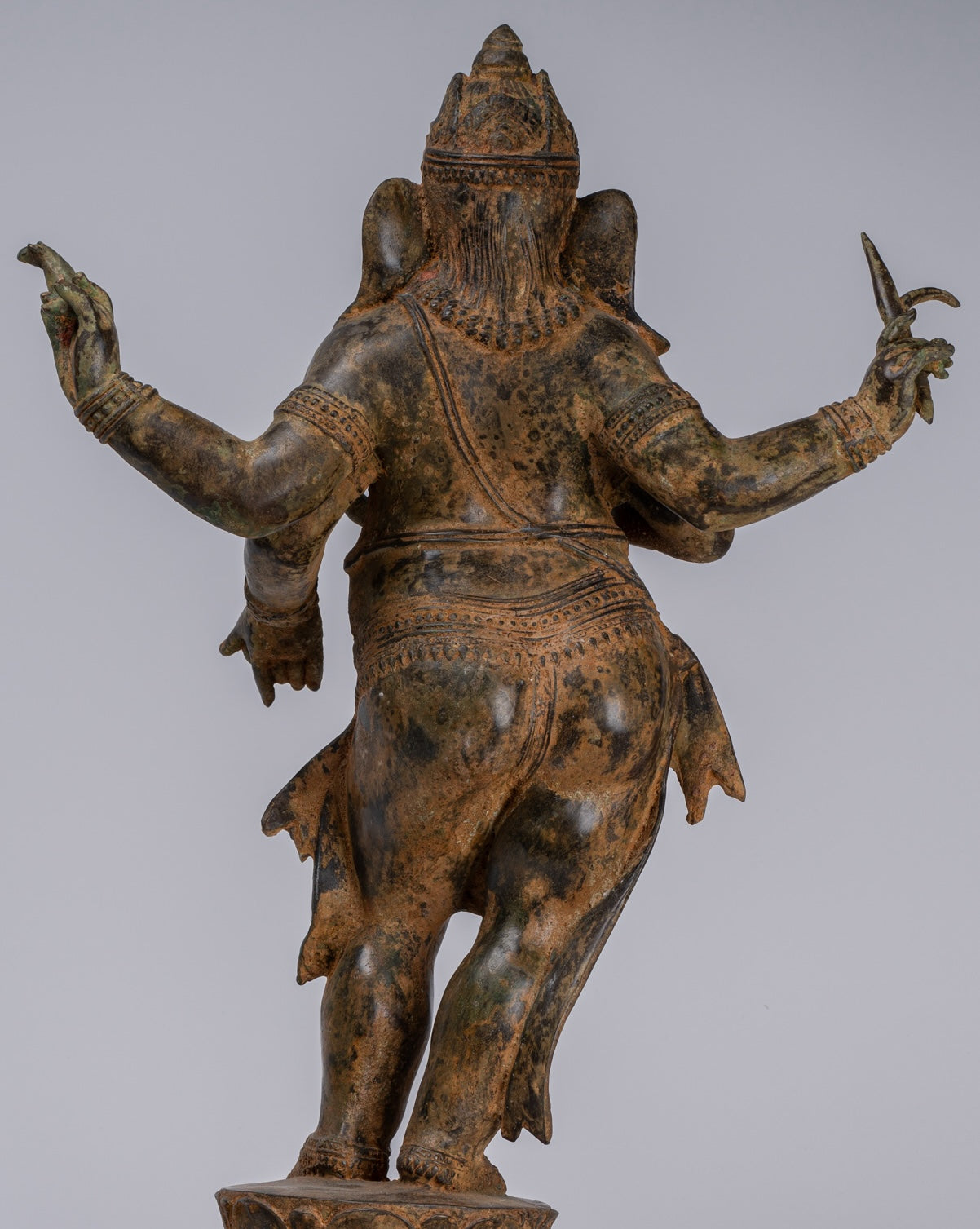 Ganesha Statue - Antique Chola Style Bronze Standing Ganesh Statue - 62cm/25"