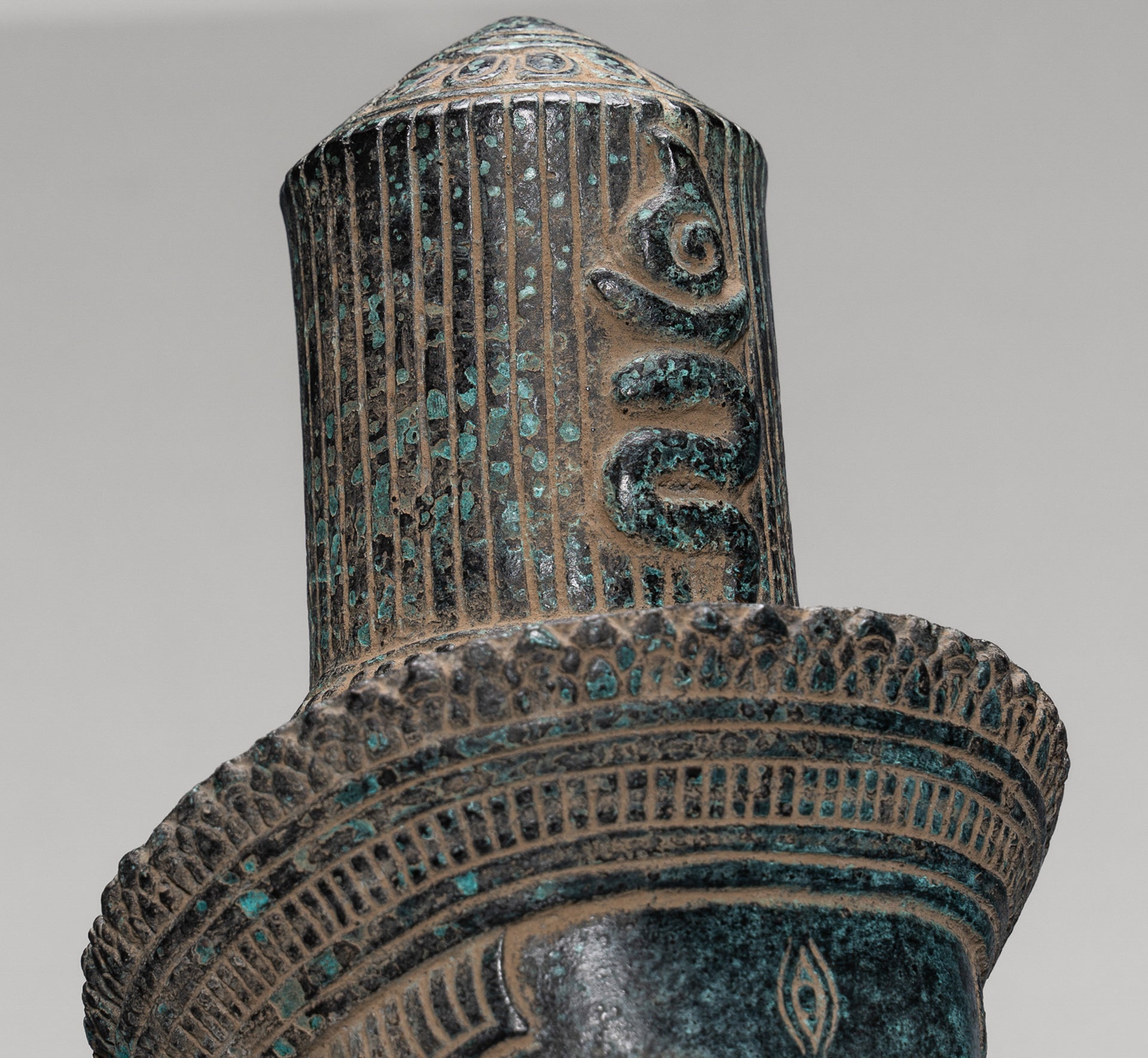 Antique Khmer Style Bronze Standing Bayon Vishnu Statue - Protector - 130cm/52"