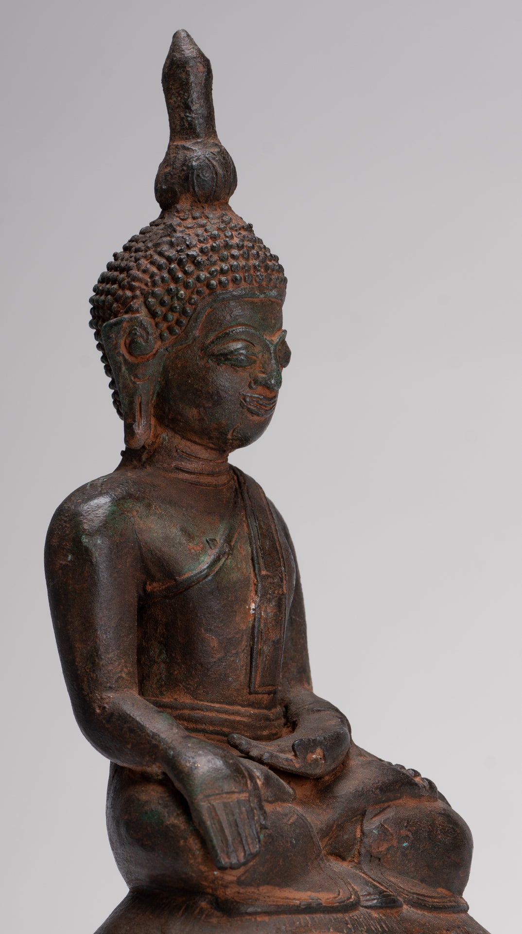Buddha Statue - Antique Laos Style Enlightenment Buddha Statue - 33cm/13"